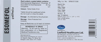 Esomefol 40mg Strip Of 10 Tablets