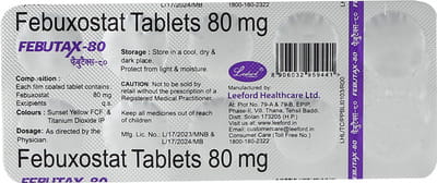 Febutax 80mg Strip Of 10 Tablets