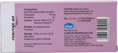 Febutax 80mg Strip Of 10 Tablets