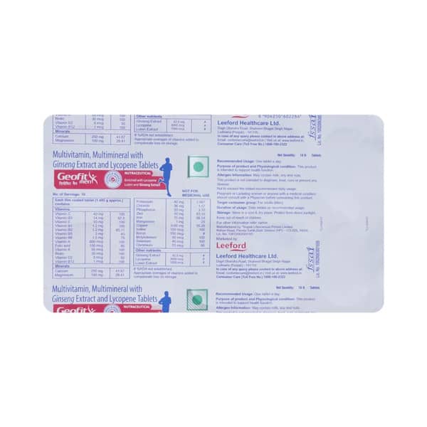 Geofit Men Strip Of 10 Tablets