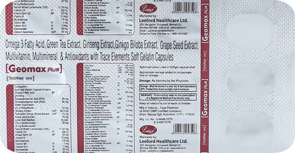 Geomax Plus Strip Of 10 Capsules