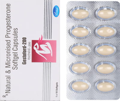Gestoford 200mg Strip Of 10 Oral/Vaginal/Rectal Capsules