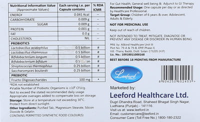 Lee Biotic Strip Of 10 Capsules