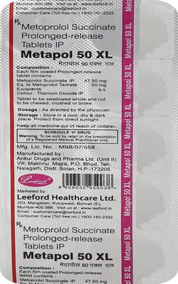 Metapol Xl 50mg Strip Of 10 Tablets