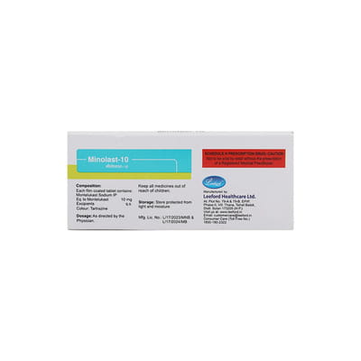 Minolast 10mg Strip Of 10 Tablets