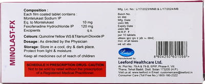 Minolast Fx Strip Of 10 Tablets