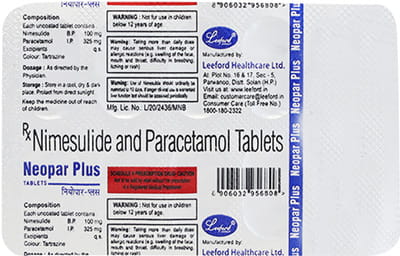 Neopar Plus Strip Of 10 Tablets