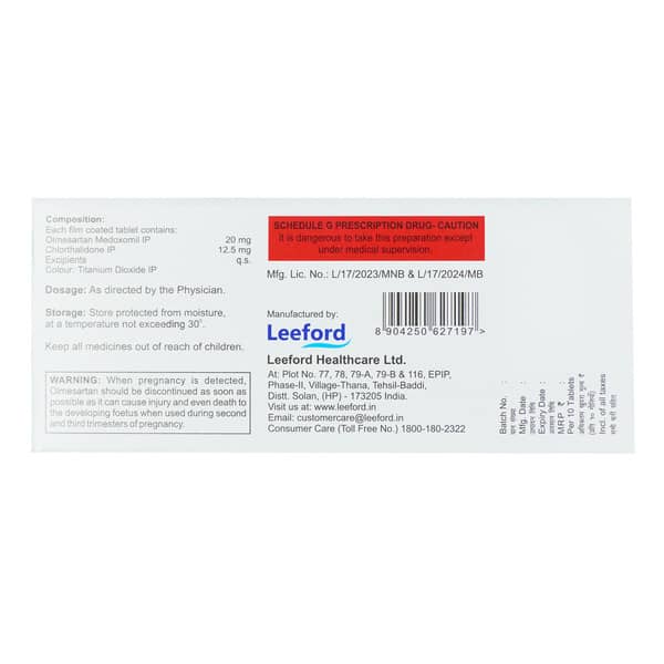 Omnipres Ch 20/12.5Mg Strip Of 10 Tablets