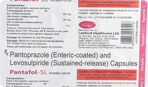 Pantafol Sl Strip Of 10 Capsules