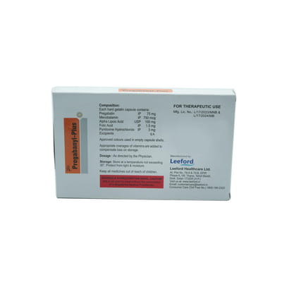 Pregabanyl Plus Strip Of 10 Capsules
