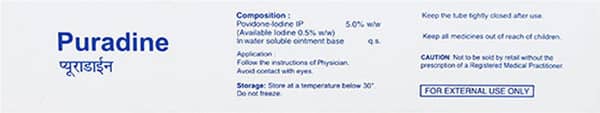 Puradine Tube Of 15gm Ointment