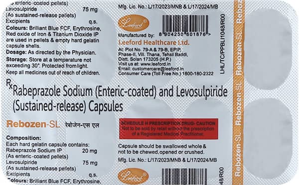Rebozen 20mg Sl Strip Of 10 Capsules