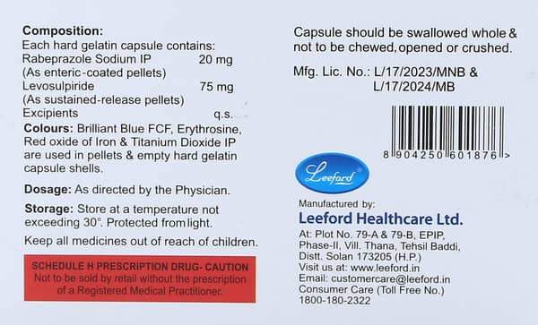 Rebozen 20mg Sl Strip Of 10 Capsules