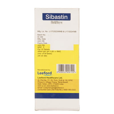 Sibastin 20mg Strip Of 10 Tablets
