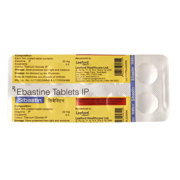 Sibastin 20mg Strip Of 10 Tablets