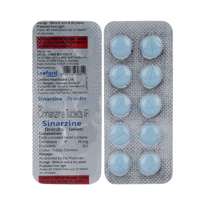 Sinarzine 25mg Strip Of 10 Tablets