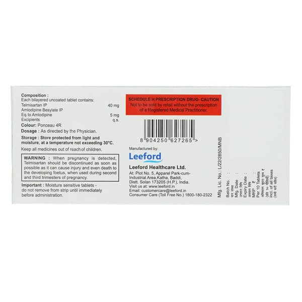 Venpres Am 40Mg Strip Of 10 Tablets