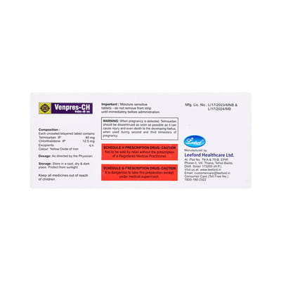 Venpres 40mg Ch Strip Of 10 Tablets
