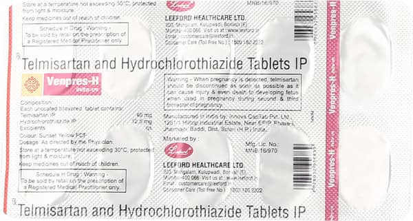 Venpres 40mg H Strip Of 10 Tablets