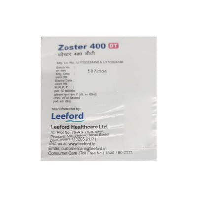 Zoster Dt 400mg Strip Of 10 Tablets