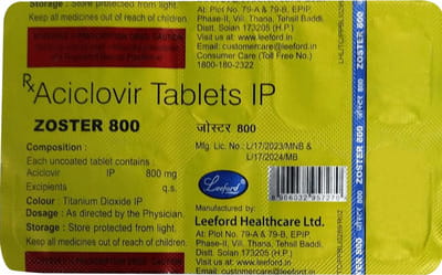 Zoster 800mg Strip Of 10 Tablets
