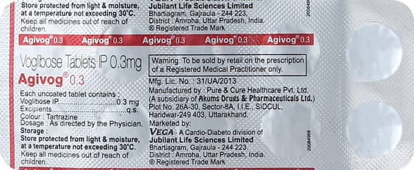 Agivog 0.3Mg Strip Of 10 Tablets