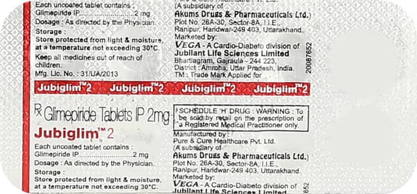 Jubiglim 2mg Tablet