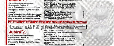Jubira 20mg Strip Of 10 Tablets