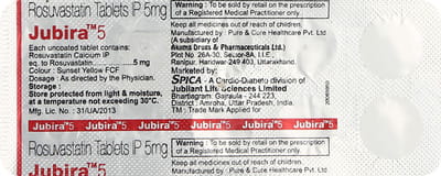 Jubira 5mg Strip Of 10 Tablets