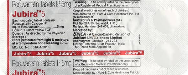 Jubira 5mg Strip Of 10 Tablets