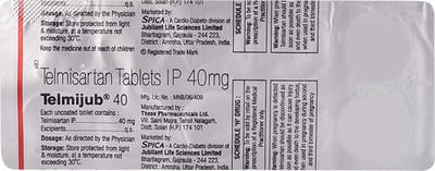 Telmijub 40mg Strip Of 10 Tablets