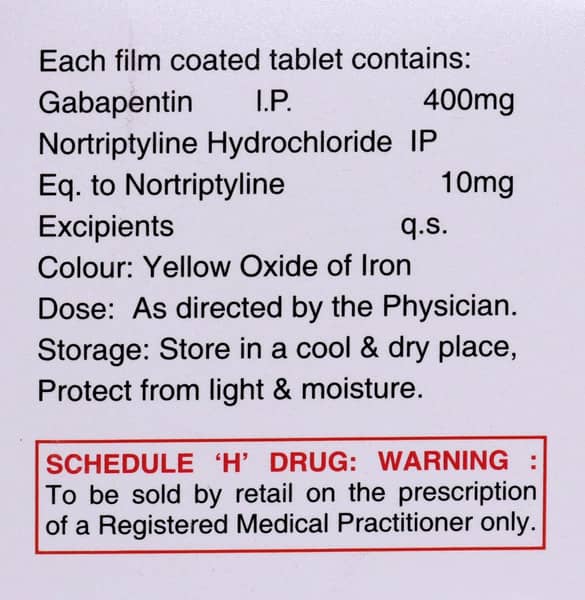 Gabacent Nt Strip Of 10 Tablets