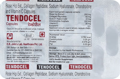 Tendocel Strip Of 15 Capsules