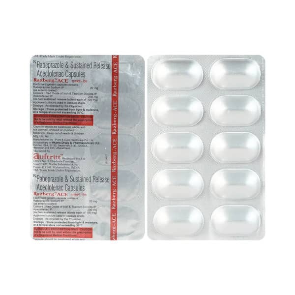 Razberg Ace Strip Of 10 Capsules