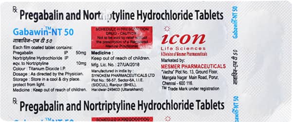 Gabawin Nt 50mg Strip Of 10 Tablets