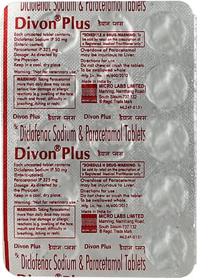 Divon Plus 325mg Strip Of 15 Tablets