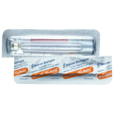 Insugen 30/70 Refil 100iu Cartridge Of 3ml Suspension For Injection