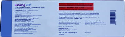 Basalog One 100iu Pre Filled Pen Of 3ml Solution For Injection