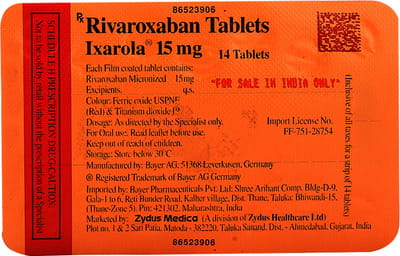 Ixarola 15mg Strip Of 14 Tablets