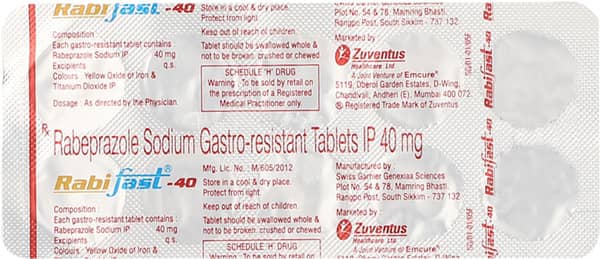 Rabifast 40mg Strip Of 10 Tablets