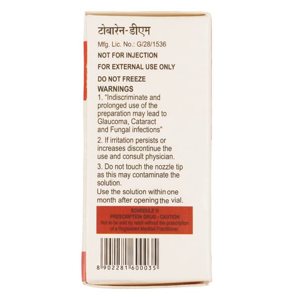 Tobaren Dm Bottle Of 10ml Eye Drops