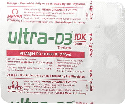 Ultra D3 10k Strip Of 15 Tablets