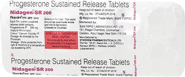 Nidagen Sr 200mg Strip Of 10 Tablets
