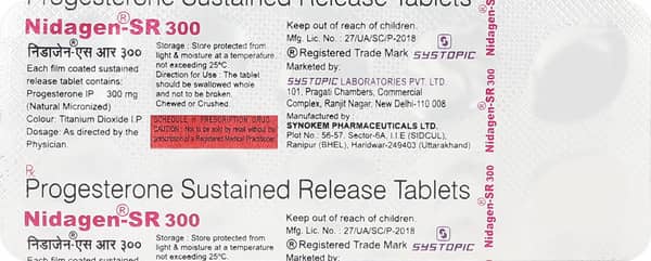 Nidagen Sr 300mg Strip Of 10 Tablets