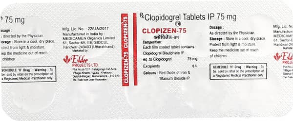 Clopizen 75Mg Strip Of 10 Tablets