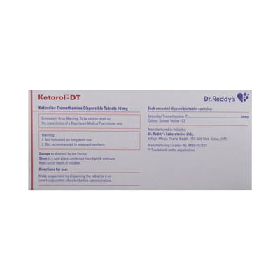 Ketolac Dt 10mg Strip Of 10 Tablets