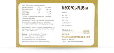 Mecofol Plus Nf Strip Of 10 Capsules