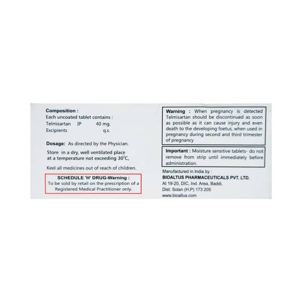 Telinor 40Mg Strip Of 10 Tablets