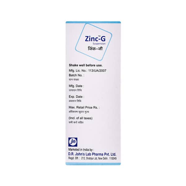 Zinc G Bottle Of 100ml Suspension