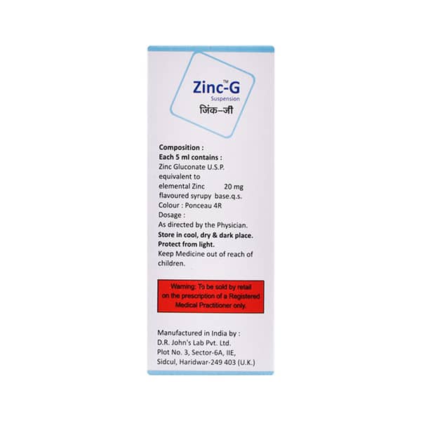 Zinc G Bottle Of 100ml Suspension